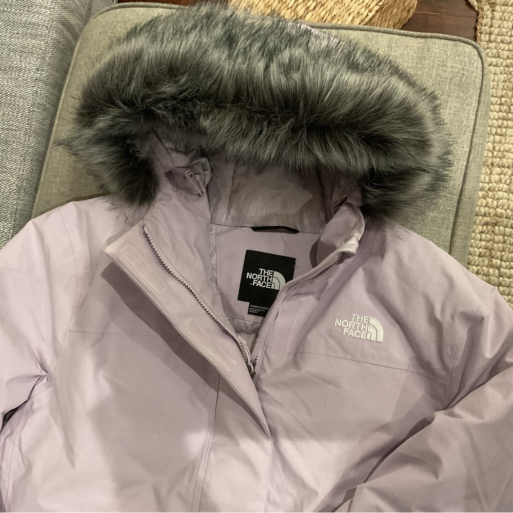🆕 North Face ARCTIC PARKA Down Black Removable Fur Hood Wind Water Proof 1X NWT - Picture 2 of 14